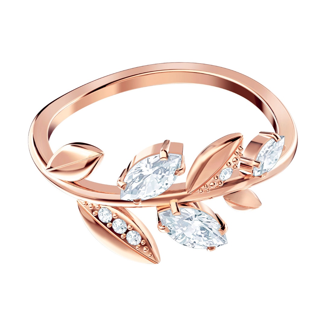 M5448865 Swarovski Bague Mayfly blanc metal dore rose