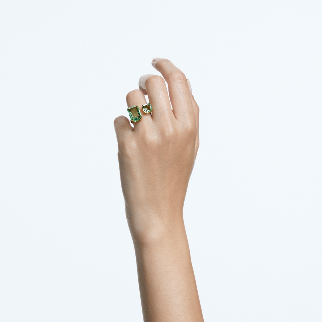 M5619626 | Swarovski Bague ouverte Millenia, Taille octogonale, Verte