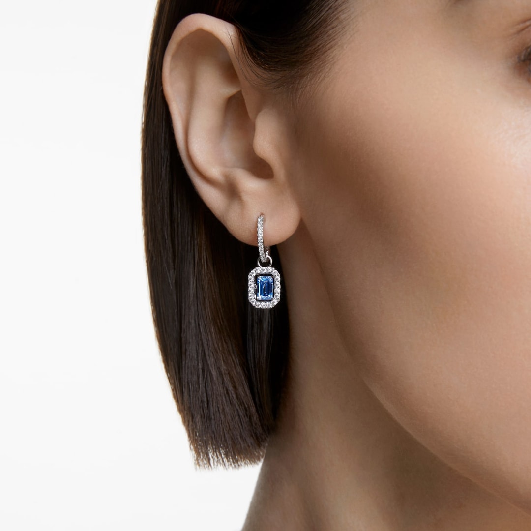 Verwunderlich Ohrringe Swarovski Blau Ebenbild