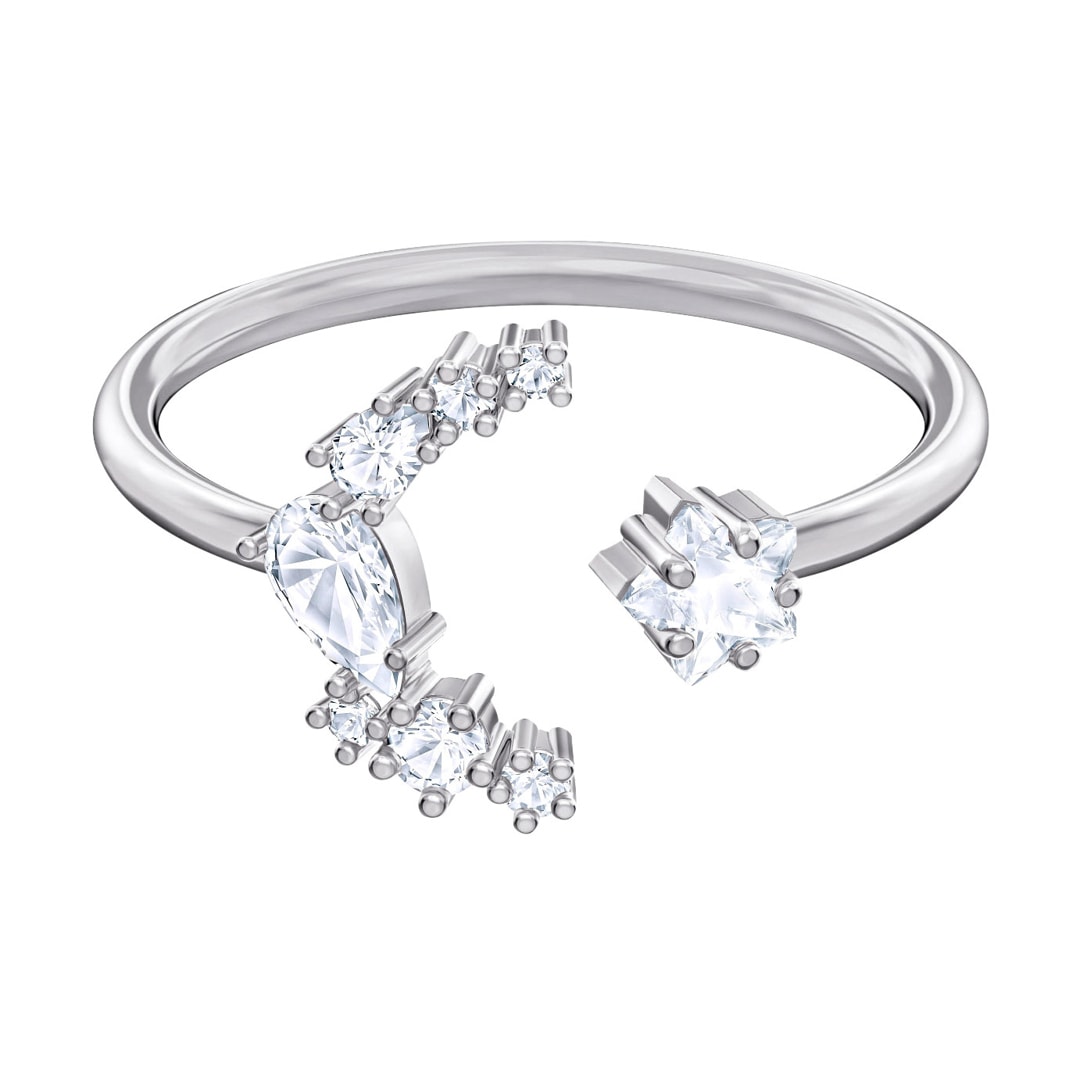 M5513974 Swarovski Moonsun ring white rhodium plated