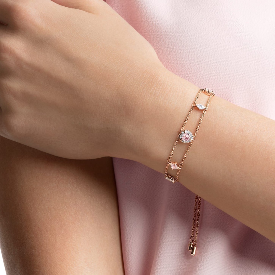 5446304 Swarovski One bracelet Multicoloured pink gold plated