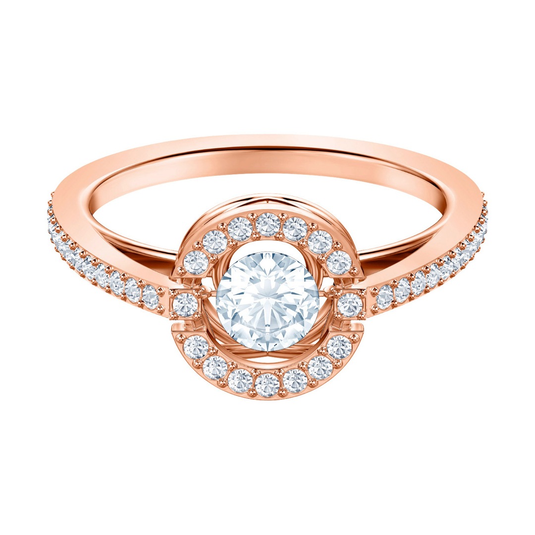 Swarovski bague online or rose