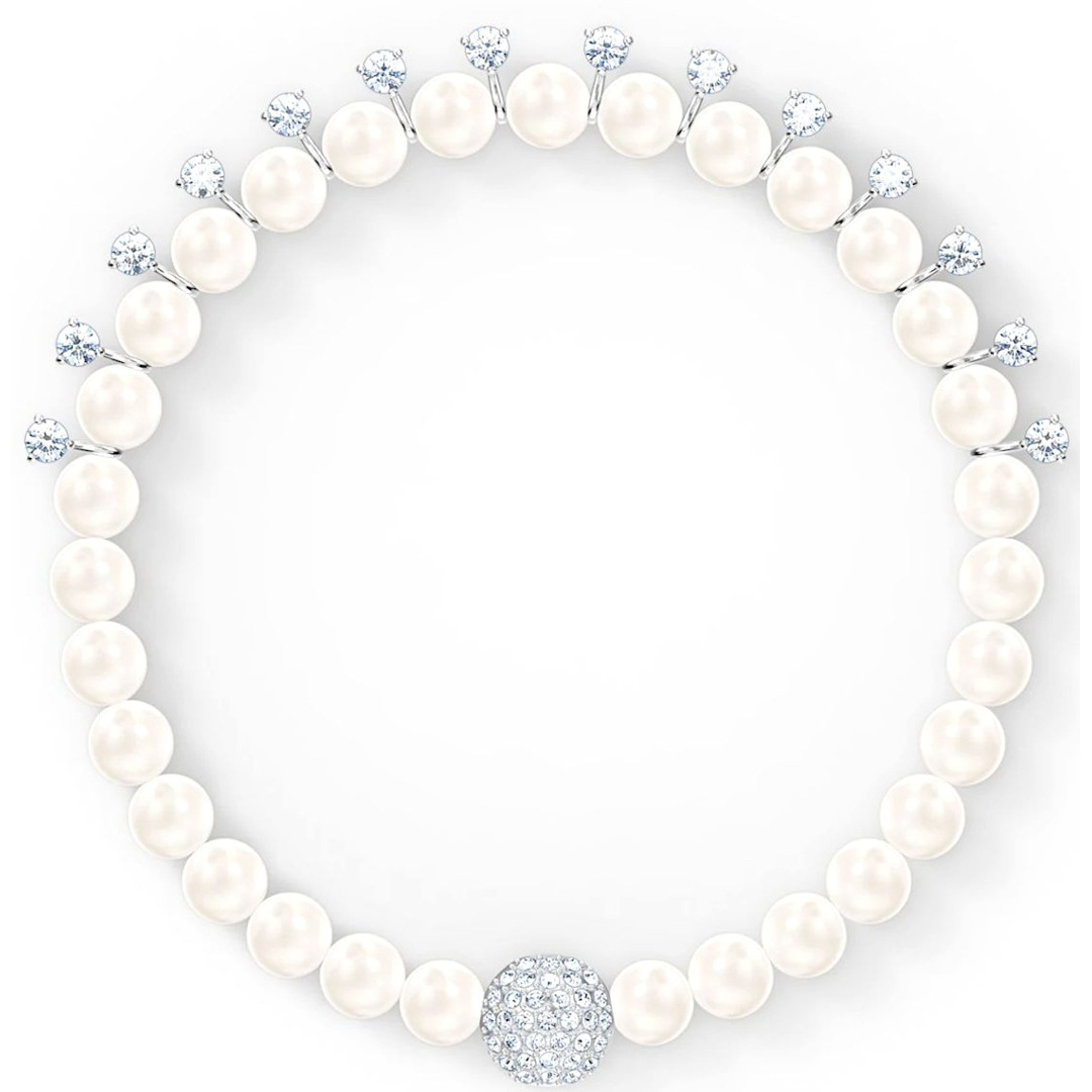 Swarovski Treasure Pearl bracelet, white, rhodium plated ladies jewellery  5563291
