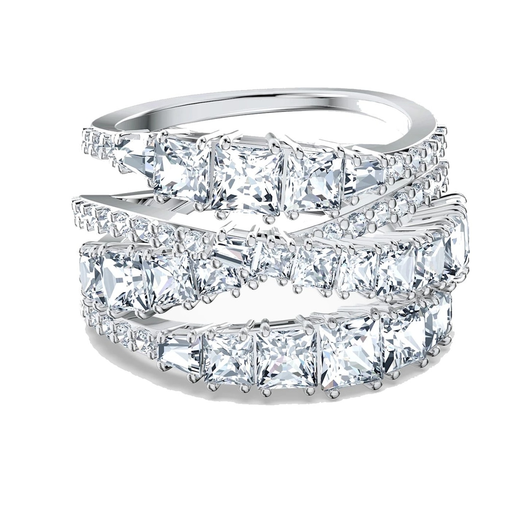 Swarovski Bague Twist Wrap blanc m tal rhodi Bijou femme M5580952