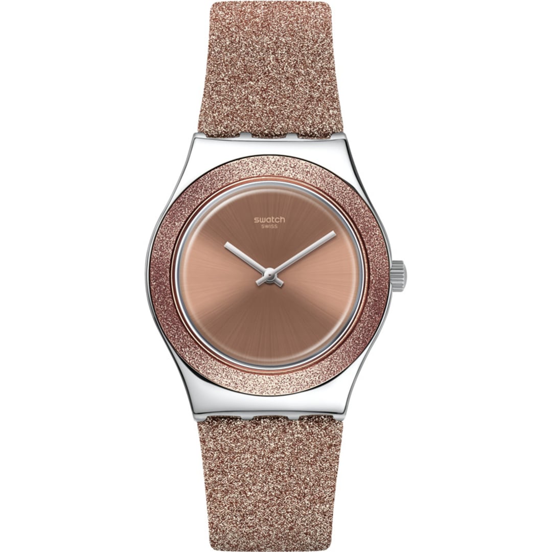 YLS220 Swatch Irony Medium Rose Sparkle
