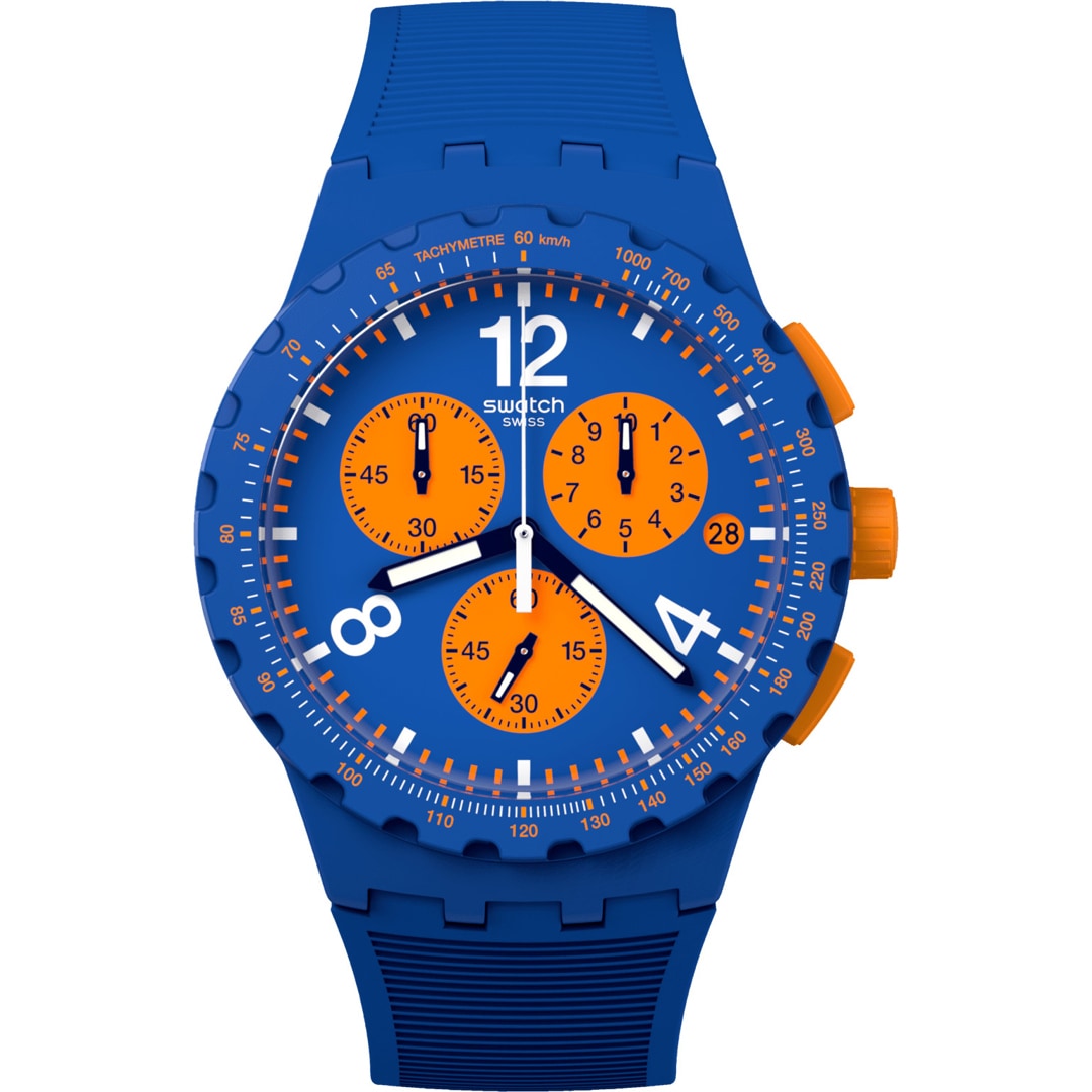 Swatch Original Chrono Primarily Blue Herrenuhr SUSN419