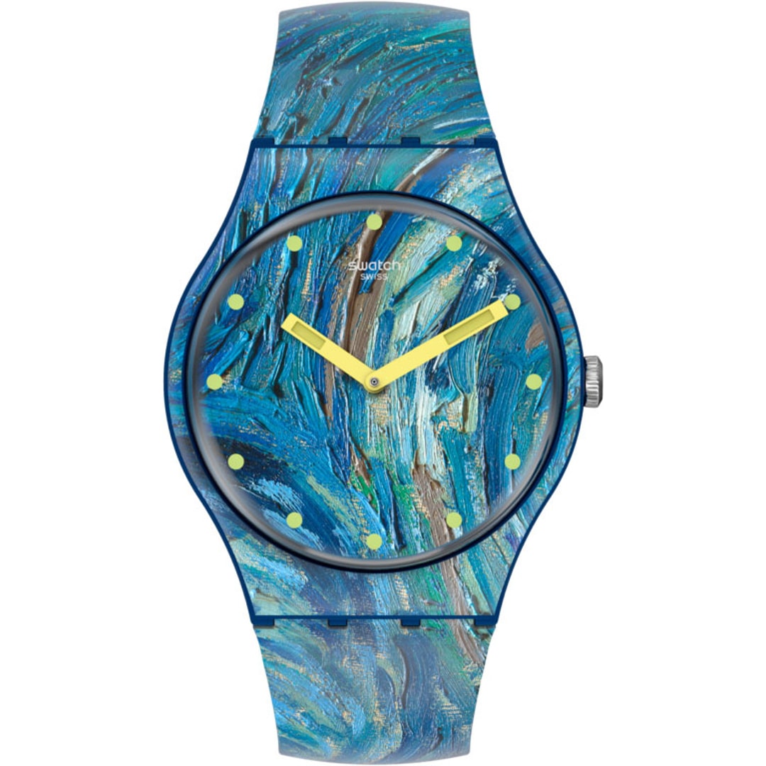 Swatch Original 41 The Starry Night by Vincent Van Gogh gents watch  SUOZ335
