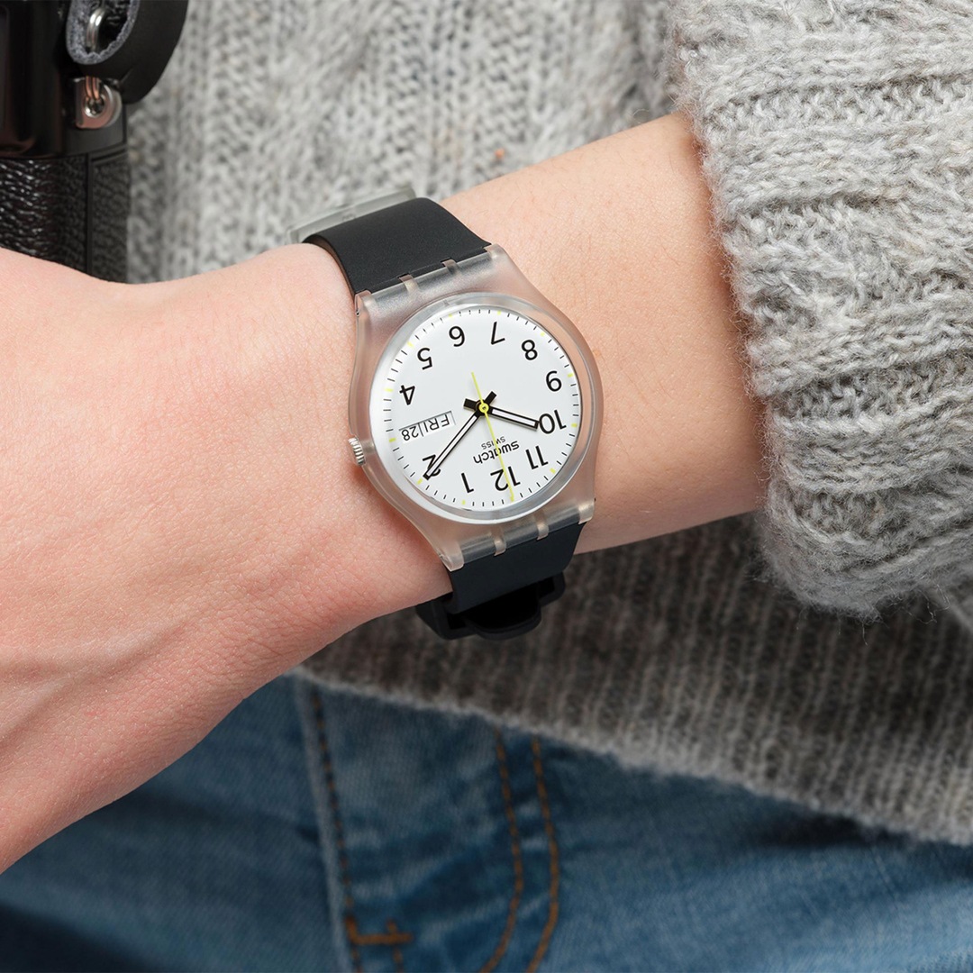GE726 | Swatch Original Rinse Repeat Black Day Date