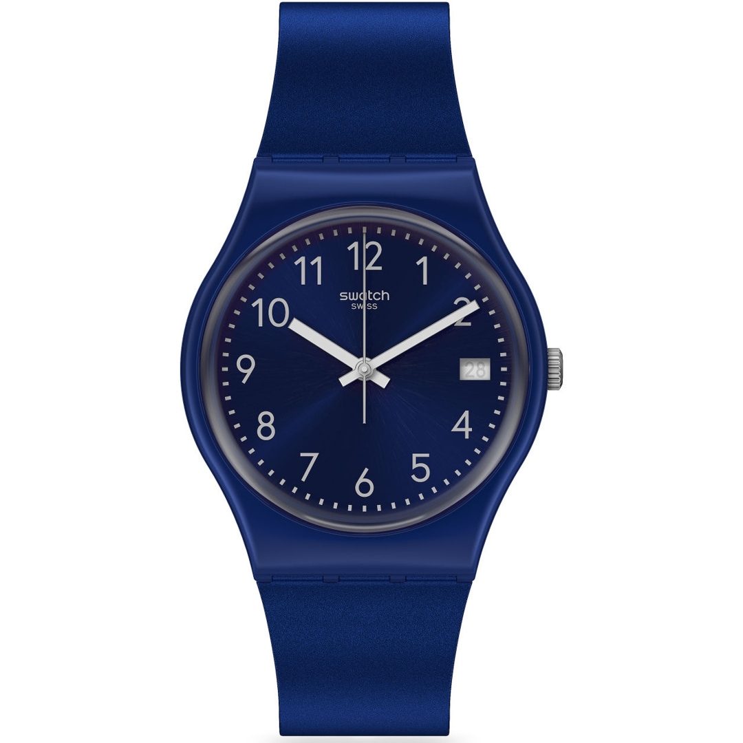 Swatch Original 34 Silver in Blue GN416
