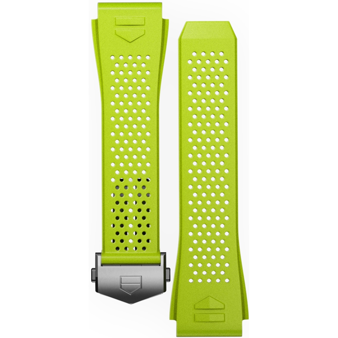 BT6233 | TAG Heuer Connected 2020 Bracelet de Montre Caoutchouc Vert Citron