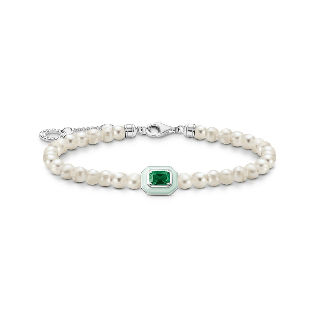 Bracelet Perles Blanches Thomas Sabo Charm Club - Occasion