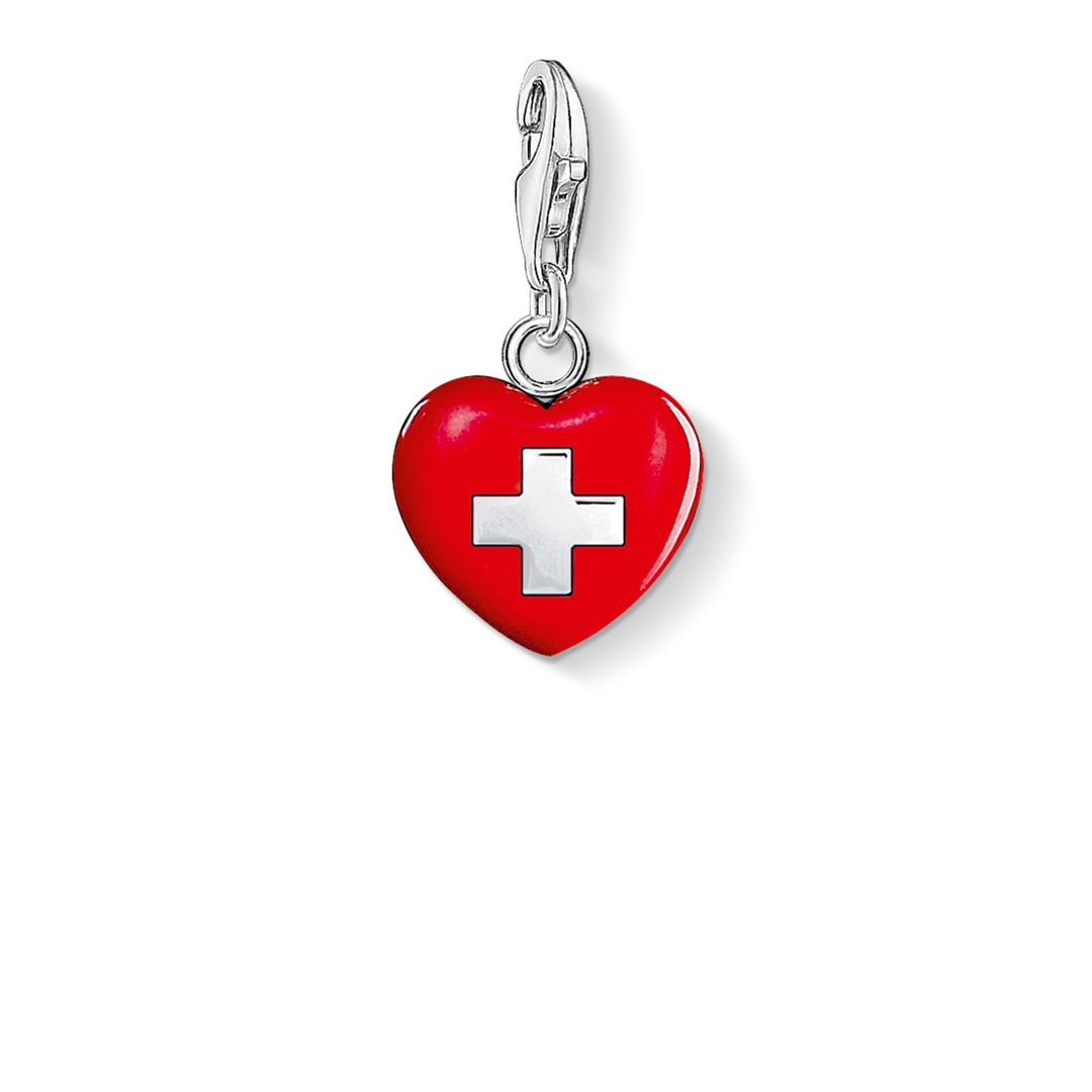 Thomas Sabo Pendentif Charm C ur Suisse Bijou unisexe 0894 007 10