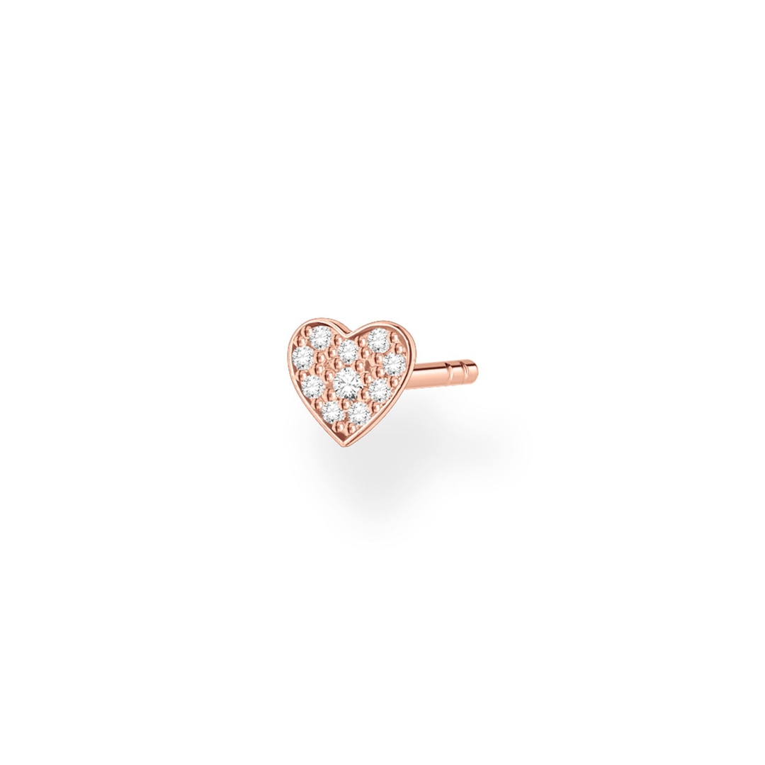 Thomas Sabo Charm Club Einzel Ohrstecker Herz pavé roségold