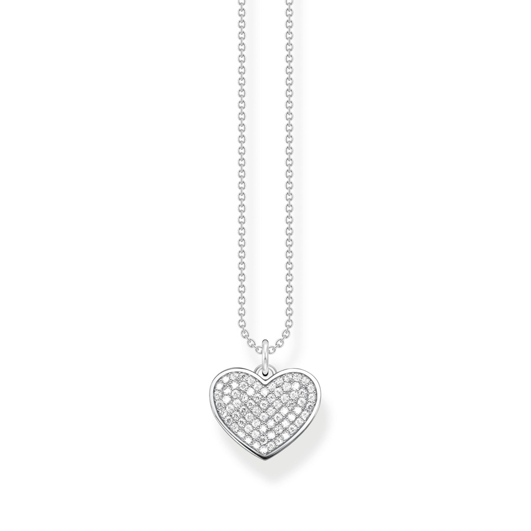 Thomas Sabo Charm Club Kette Herz mit weissen Steinen silber