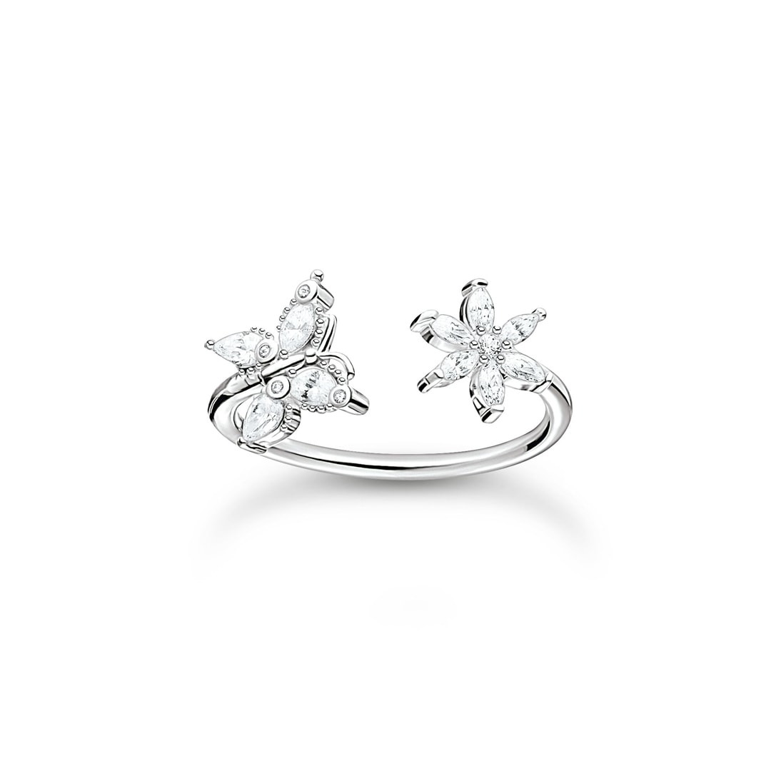 TR2355 051 14 Thomas Sabo Charm Club Bague papillon avec fleur