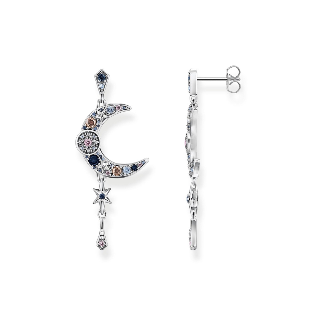 Thomas Sabo Ohrringe Royalty Mond mit Steine silber