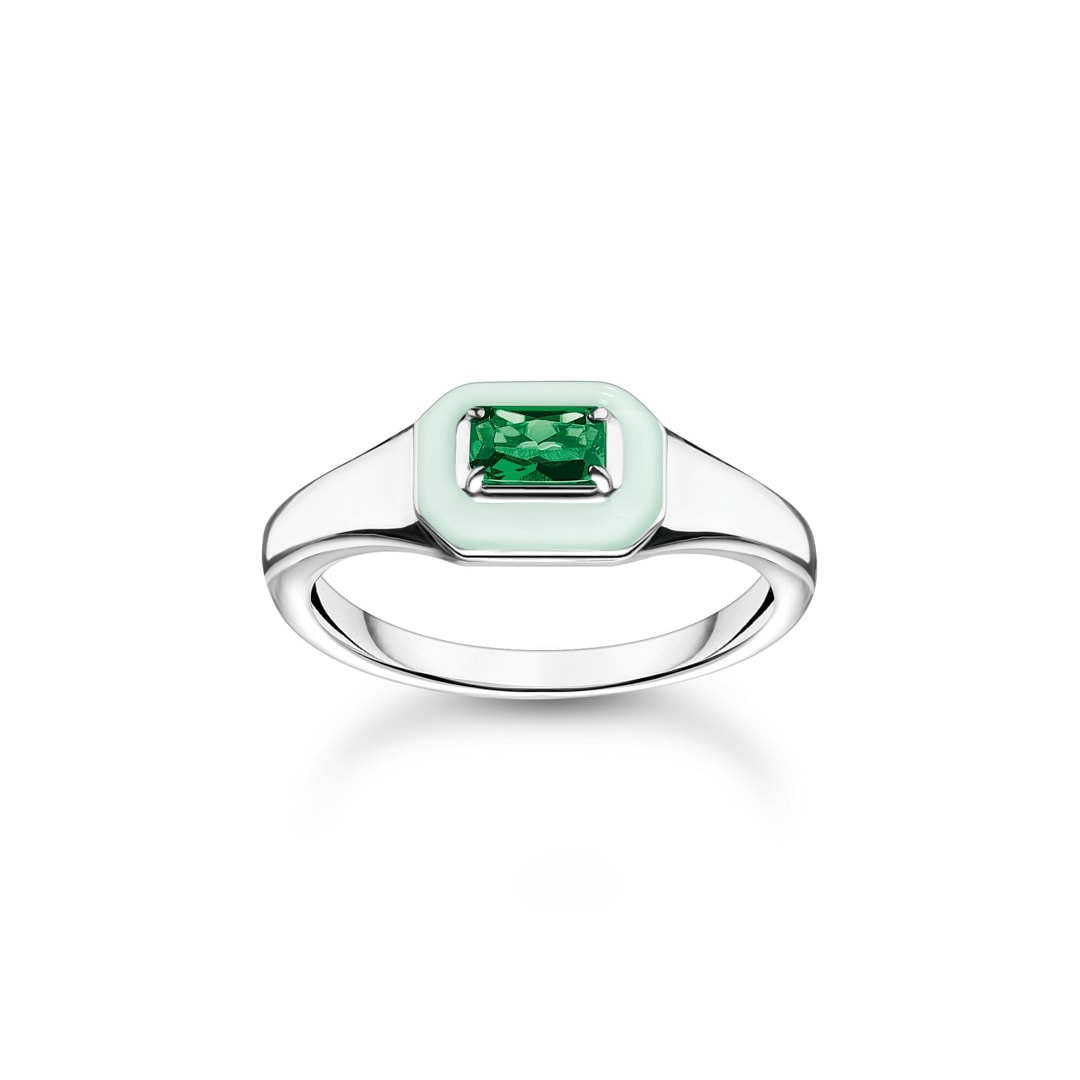 Bague or avec pierre verte 2025