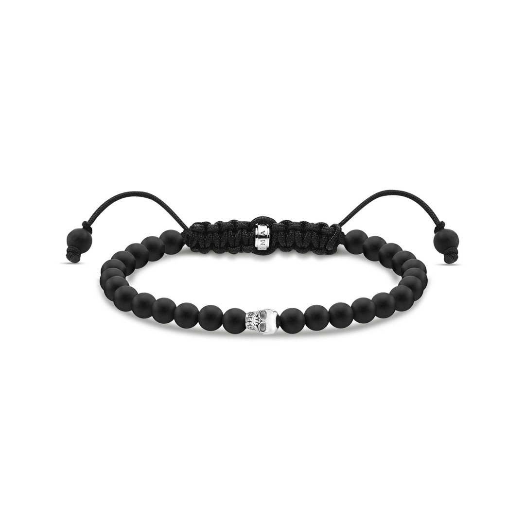 Bracciale Thomas Sabo In Argento 925 Con Karma Bead Turchese - A2117-010-17-L22v, Perlina In Howlite Con Motivo Floreale, Regolabile, Gioiello Donna