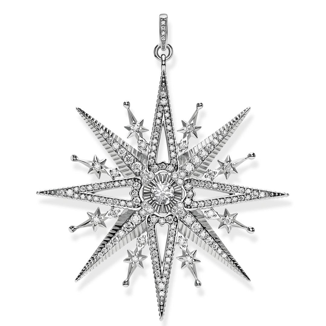 PE819 643 14 Thomas Sabo sterling silver glam soul pendant royalty star silver