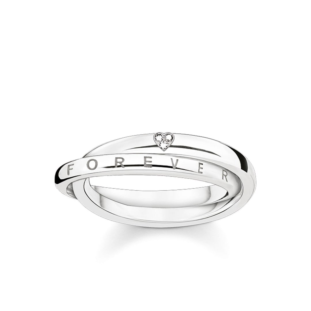 Thomas Sabo sterling silver glam soul Ladies ring together forever heart  ladies jewellery D_TR0017-725-14