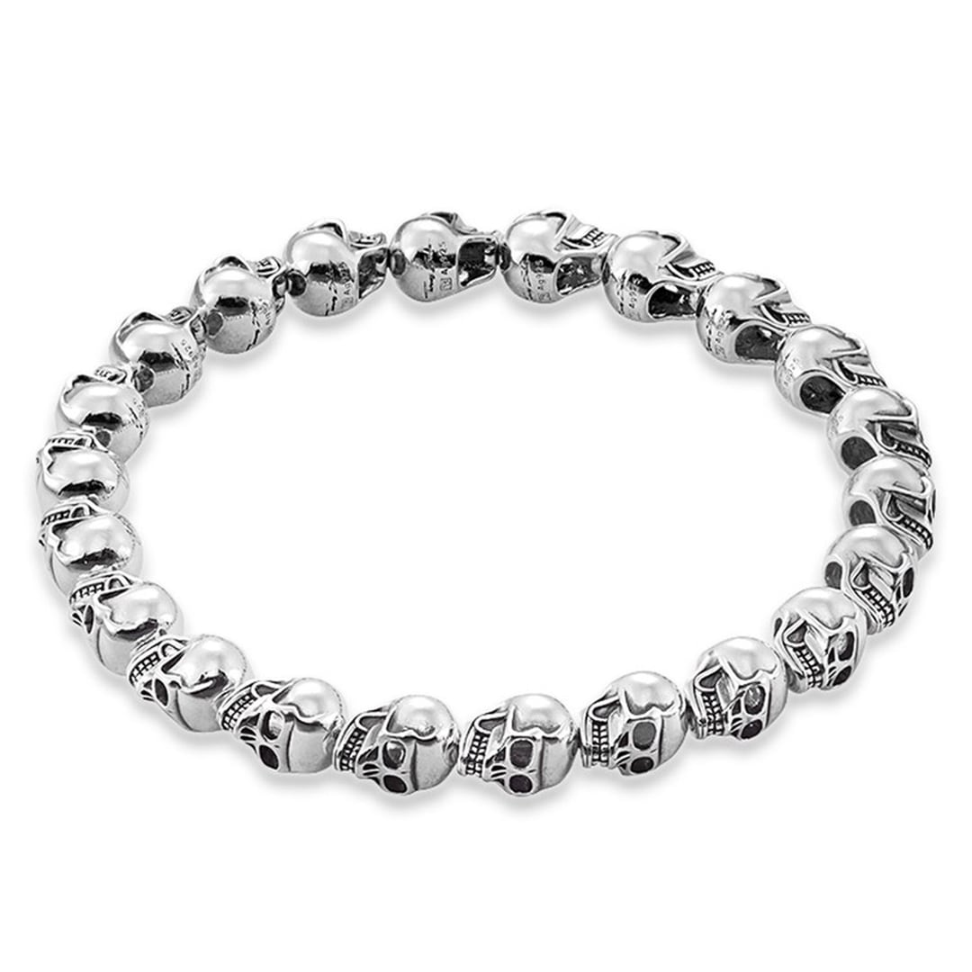 A1268-001-12 Thomas Sabo sterling silver rebel at heart bracelet - Main Image