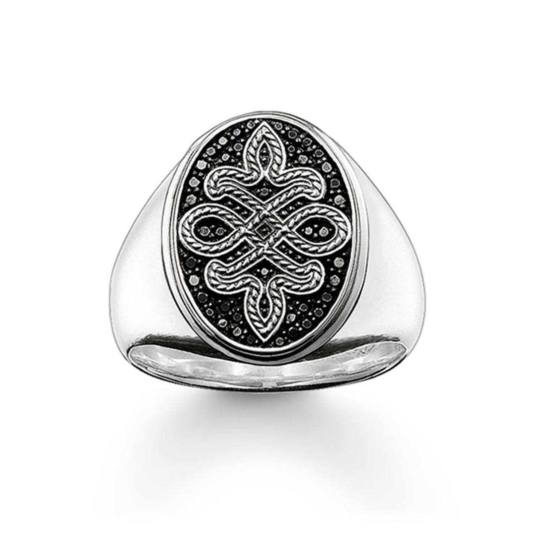 Thomas Sabo sterling silver rebel at heart signet ring love Knot unisex jewellery TR2007 051 11