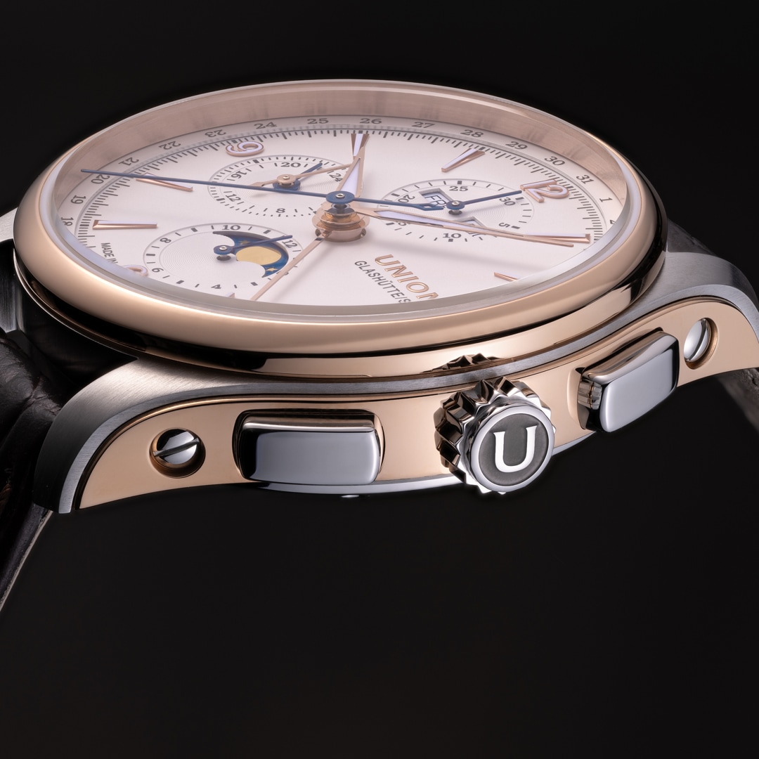 Moon Phase Union GlashÃ¼tte Belisar Chronograph Sport Test Union