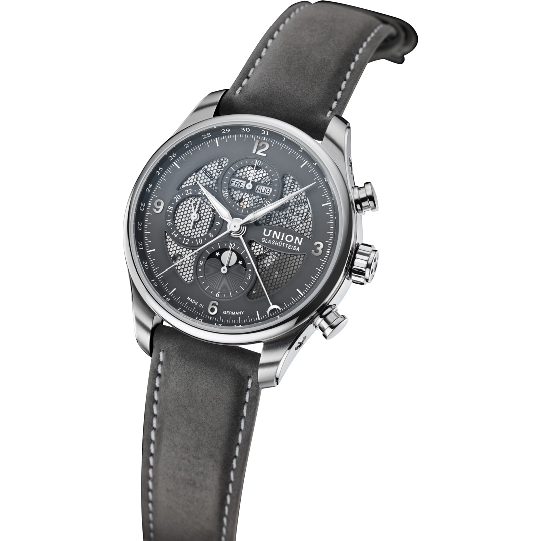 D009.425.16.087.00  Union Glashütte Belisar Chronographe Phases de Lune  Gris