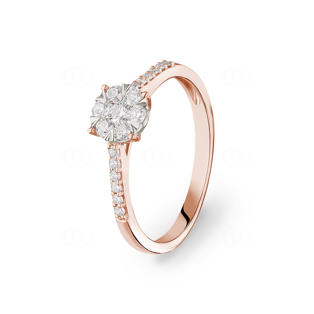Bague avec diamant rose new arrivals