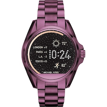 michael kors access mkt5017 bradshaw bracelet smart watch in purple