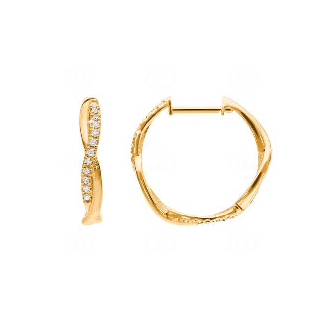 0.10 Karat Diamant-Kreolen 750/18 K Gelbgold - EO1GG