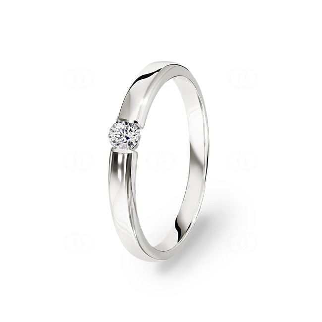 0.10 carats diamants bague tension or gris 750/18 ct 0.10 carats diamants bague tension or gris 750/18 ct - RO16WG