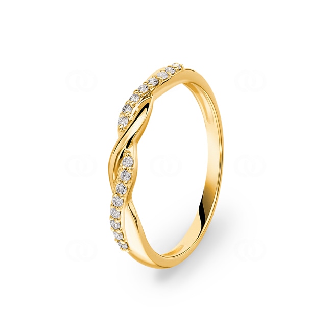 0.10 Karat Diamantring 750/18 K Gelbgold - RI-51944-GG