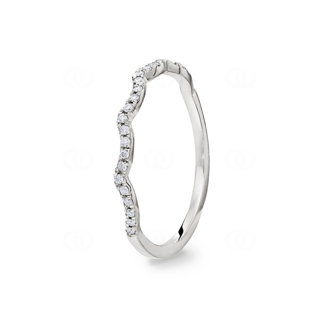 0.10 carats diamants bague or gris 750/18 ct - RO1WG