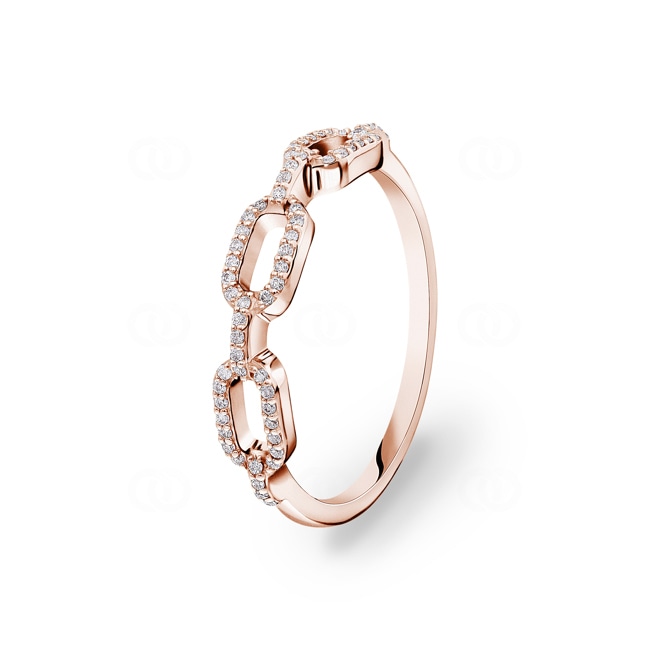 0.13 Karat Diamantring 750/18 K Roségold - RI-101680-RG