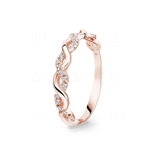 0.14 Karat Diamantring 750/18 K Roségold - RO9RG