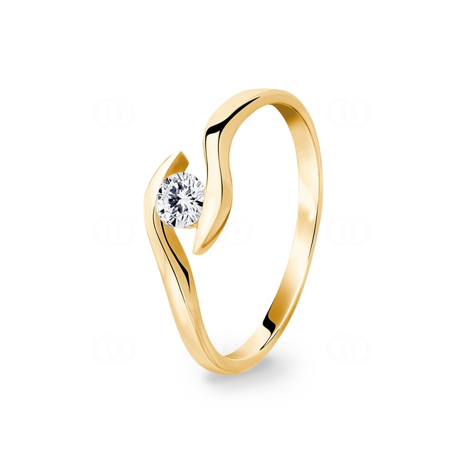 0.15 Karat Diamant Spannring 750/18 K Gelbgold - RO40GG