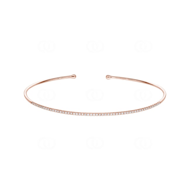 0.16 Karat Diamantarmreif offen 750/18 K Roségold - BO4RG