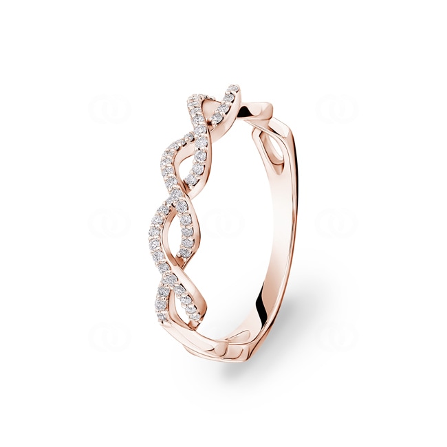 0.16ct Diamond Ring 750/18 K Rose Gold - RI-101285-RG