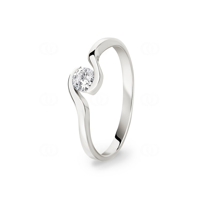 0.19 Karat Diamant Spannring 750/18 K Weissgold - RO39WG