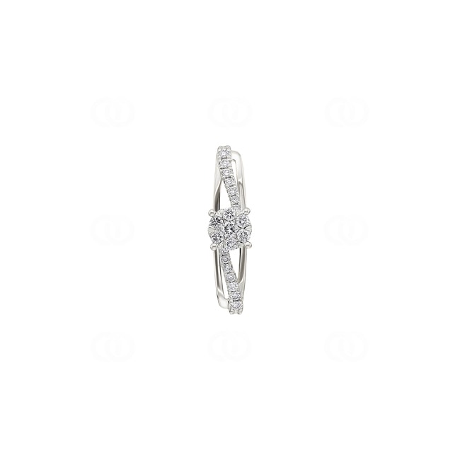 0.19ct Diamond Pendant 750/18 K White Gold - AN-73423-WG