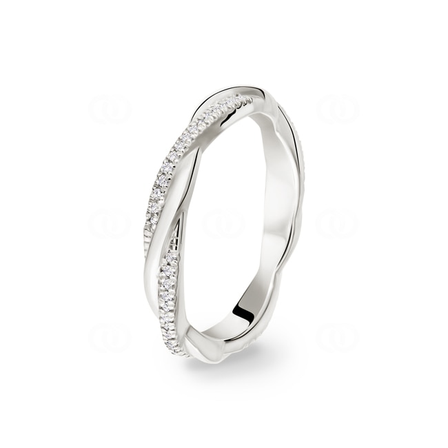 0.19 Karat Diamantring 750/18 K Weissgold - RO11WG