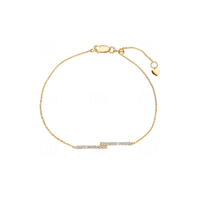 0.20 Karat Diamantarmband 750/18 K Gelbgold - AR-69506-GG