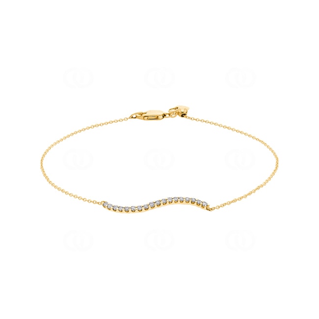 0.20ct Diamond Bracelet 750/18 K Yellow Gold - AR-69507-GG