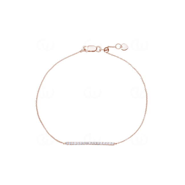 0.20 Karat Diamantarmband 750/18 K Roségold - AR-69505-RG