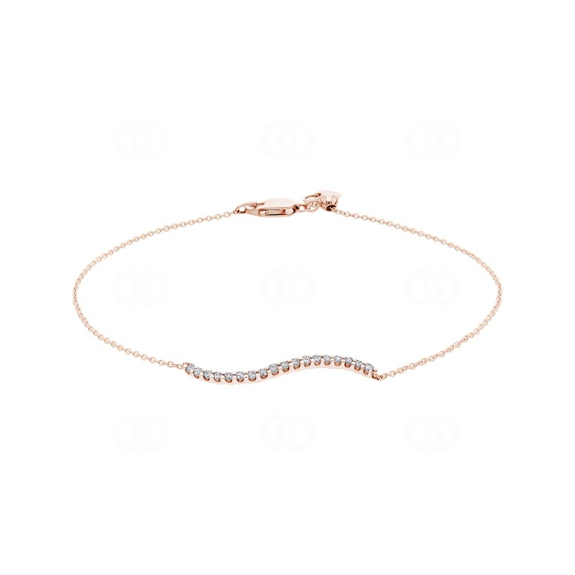 0.20ct Diamond Bracelet 750/18 K Rose Gold - AR-69507-RG
