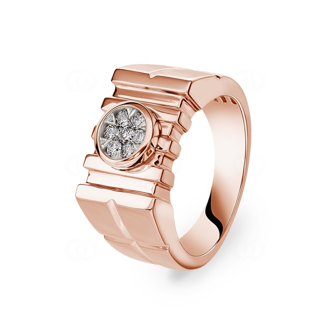 0.20 Karat Diamantring 750/18 K Roségold - RI-53281-RG