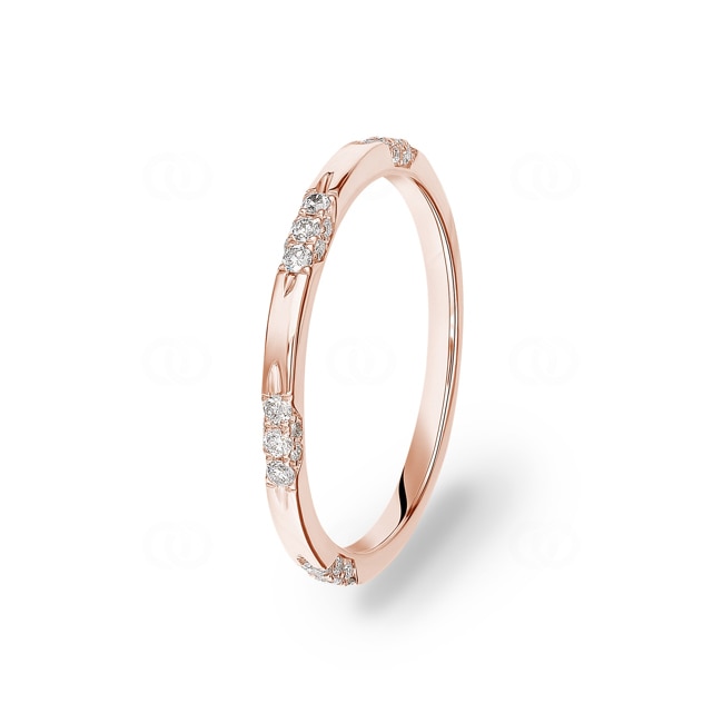 0.20ct Diamond Ring 750/18 K Rose Gold - RI-73301-RG