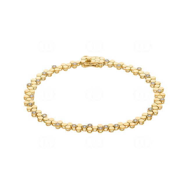 0.22ct Diamond Bracelet 750/18 K Yellow Gold - AR-73311-GG