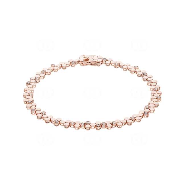 0.22 Karat Diamantarmband 750/18 K Roségold - AR-73311-RG